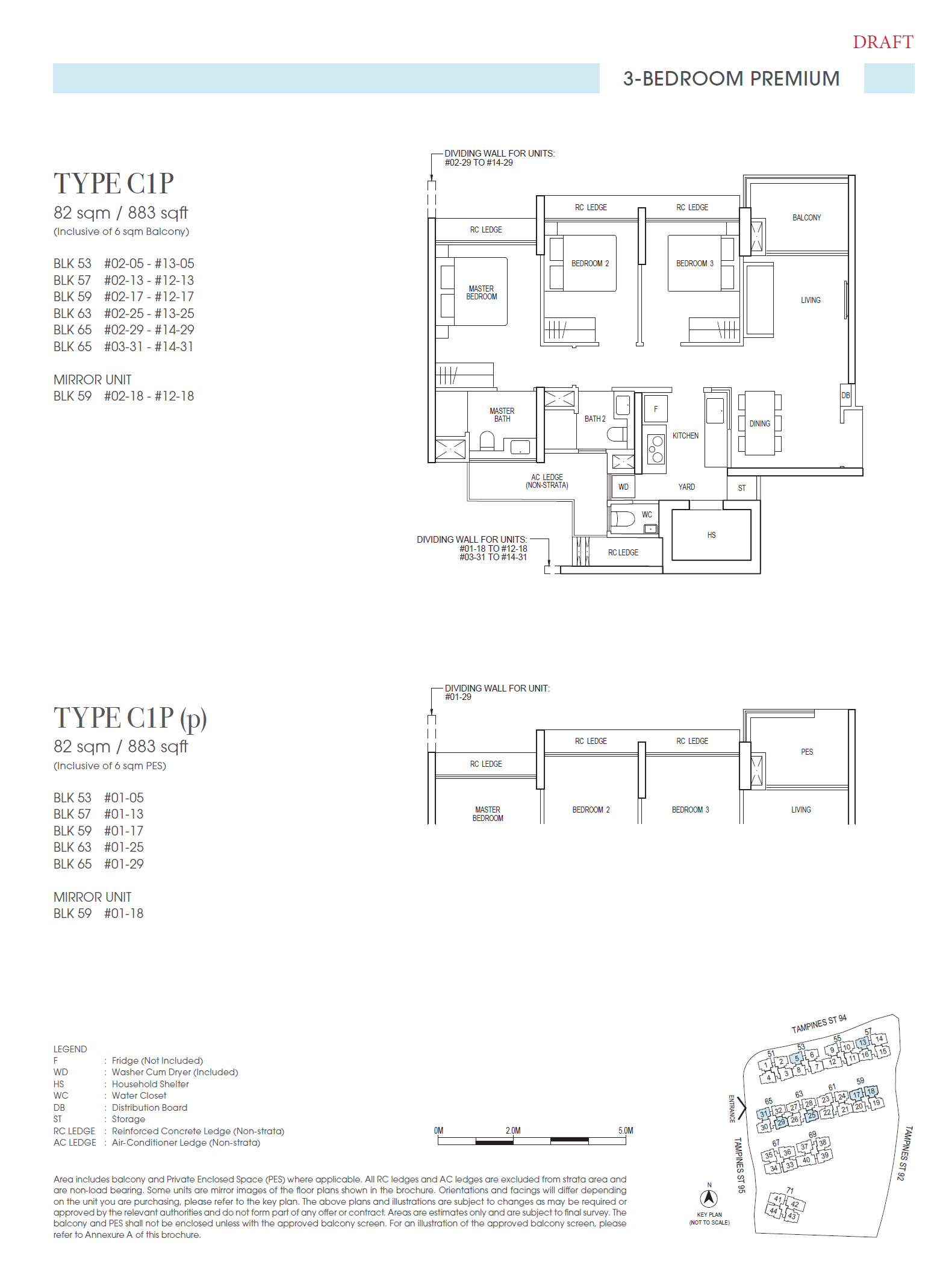 Rivelle Tampines 1 Bedroom Floor Plan 2