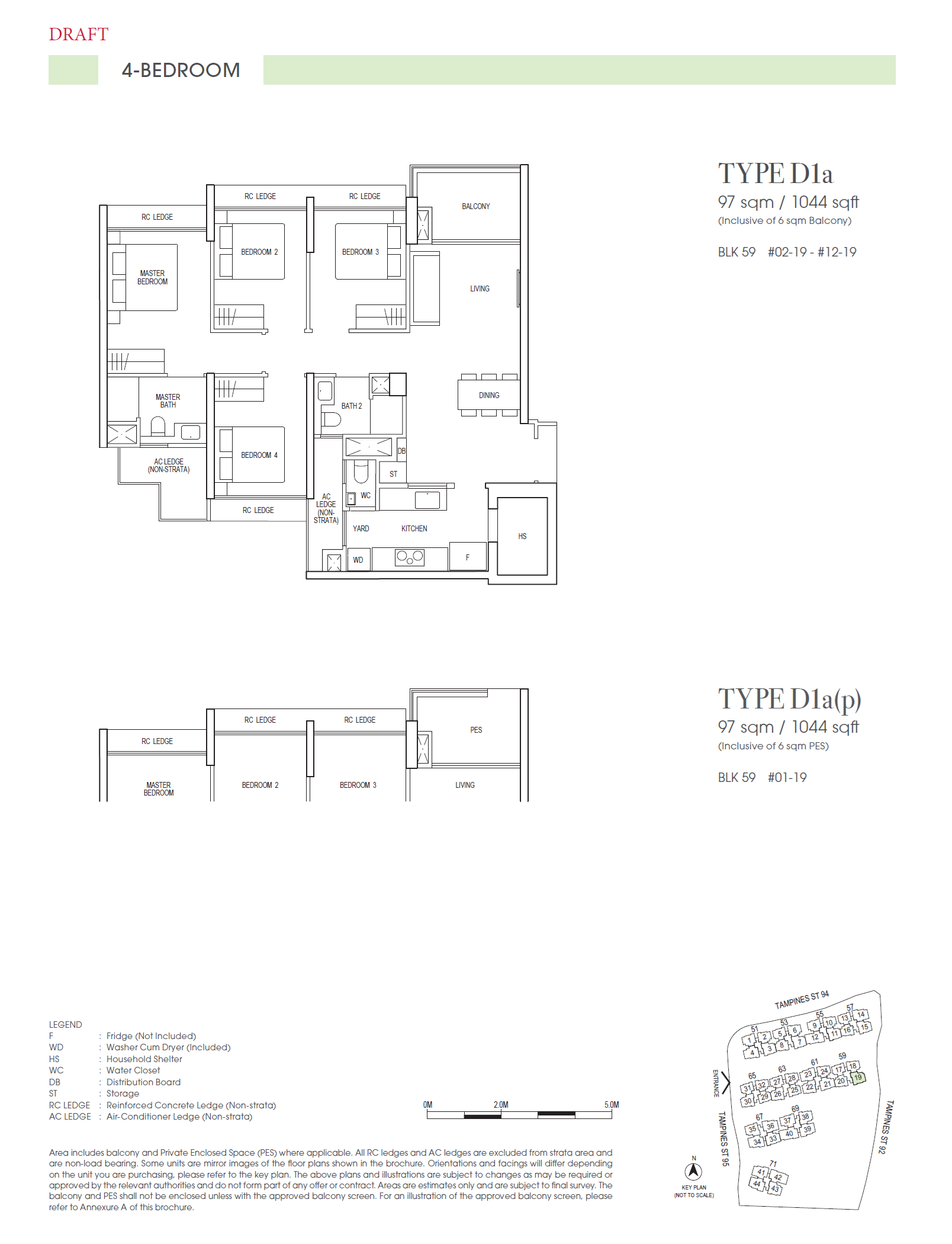 Rivelle Tampines 1 Bedroom Floor Plan 6